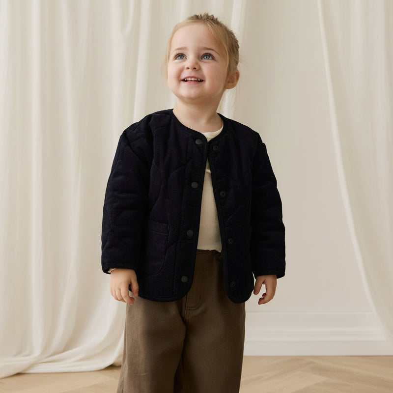 Doudoune noire en coton