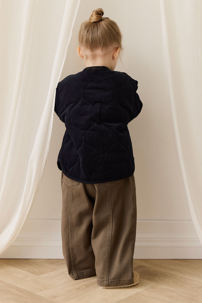 Doudoune noire en coton