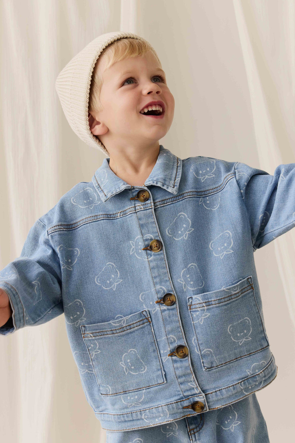 Veste classique en mélange de coton à rayures pour les fêtes, avec boutonnage sur le devant et coupe décontractée pour un look superposé au quotidien, tailles 6 mois à 8 ans