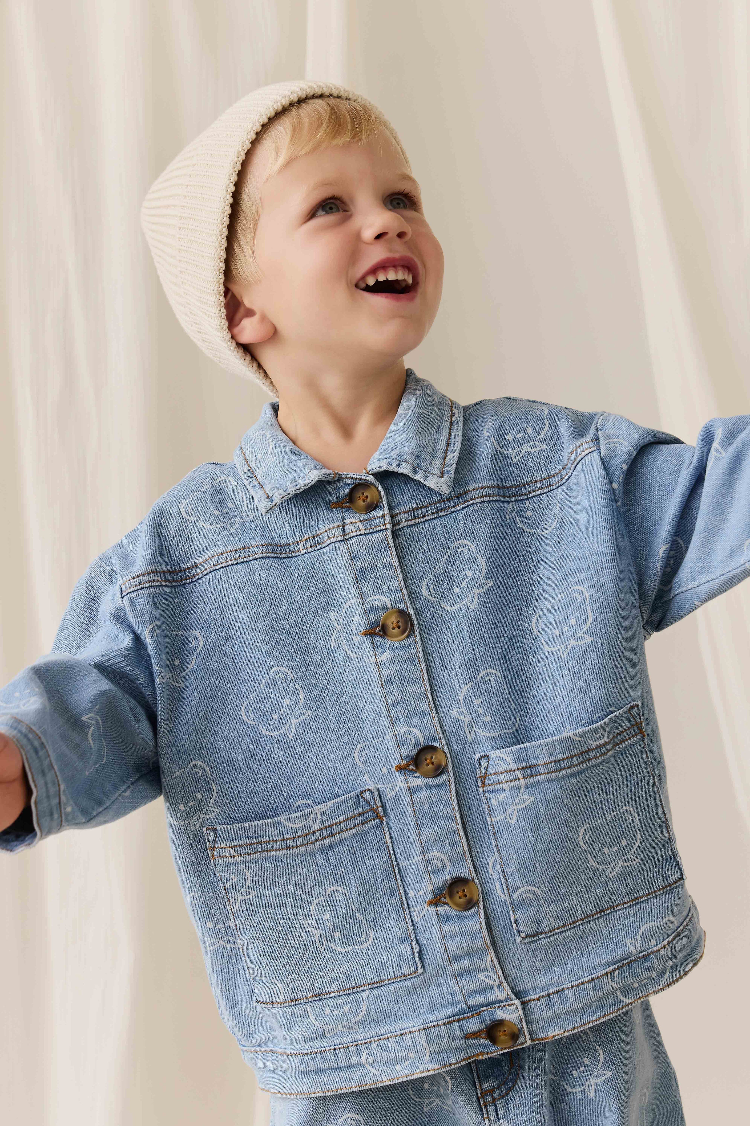 Veste classique en mélange de coton à rayures pour les fêtes, avec boutonnage sur le devant et coupe décontractée pour un look superposé au quotidien, tailles 6 mois à 8 ans