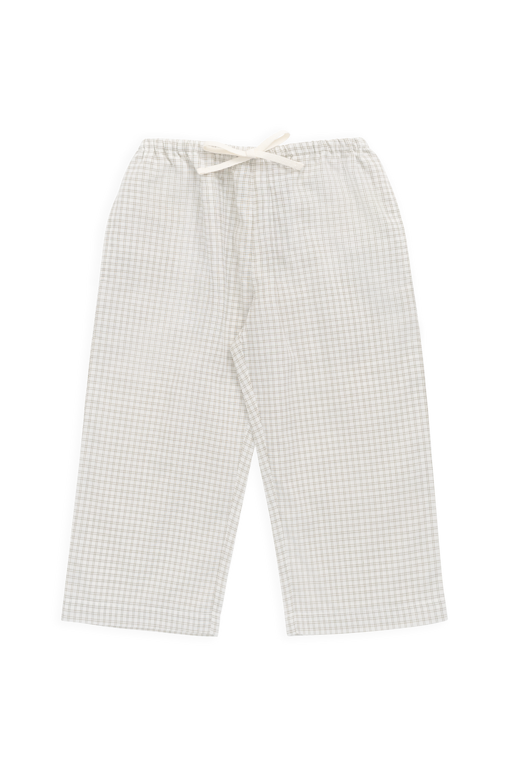Pantalon décontracté intemporel à carreaux double fenêtre en pacane et coton biologique avec ceinture pour enfants de 6 mois à 8 ans