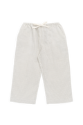 Pantalon décontracté intemporel à carreaux double fenêtre en pacane et coton biologique avec ceinture pour enfants de 6 mois à 8 ans