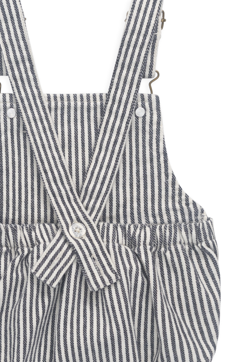 Combinaison Bébé Rayée Marin Vintage en Coton-Élasthanne, Bretelles Ajustables & Boutons-Pression, 0M–3A