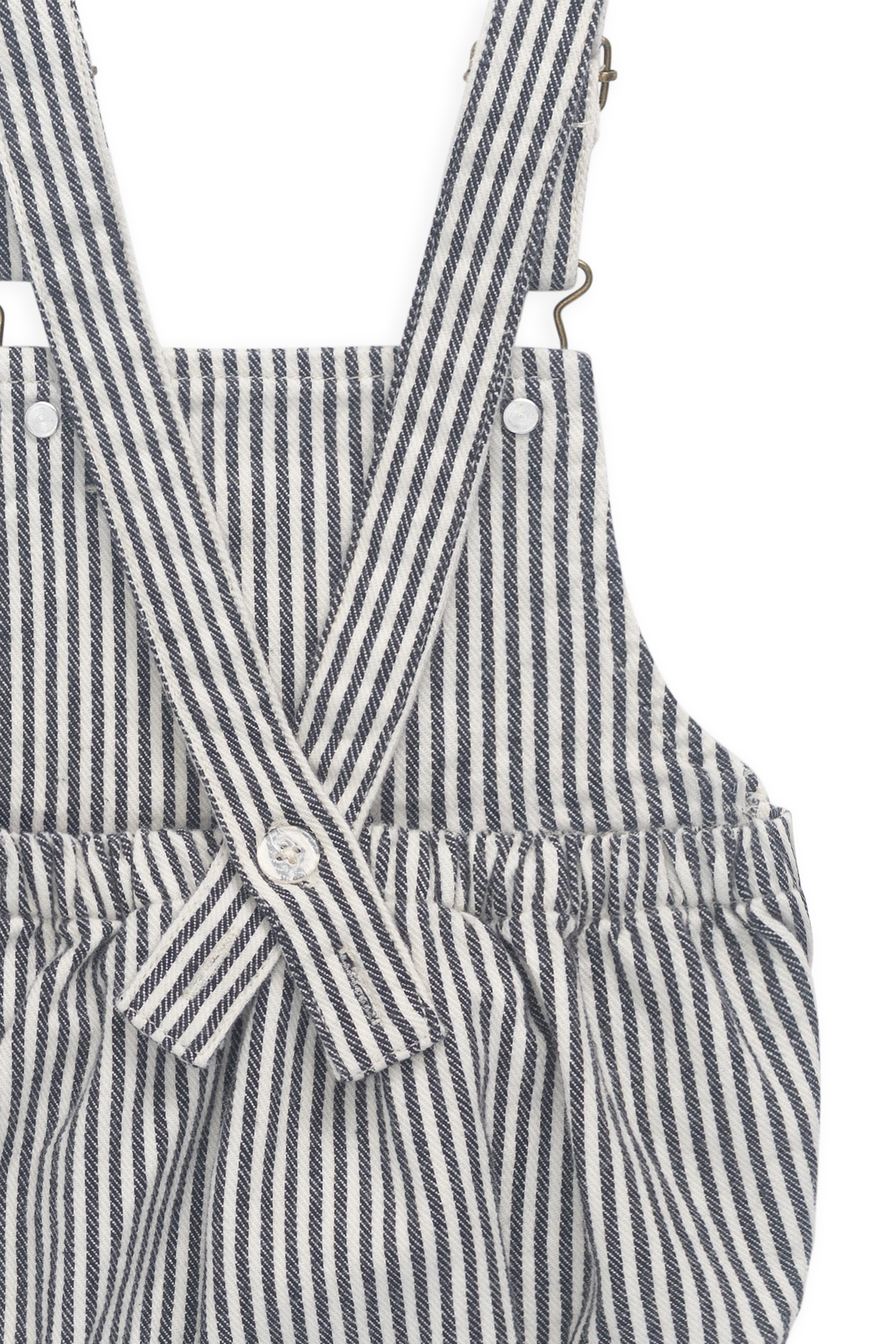 Combinaison Bébé Rayée Marin Vintage en Coton-Élasthanne, Bretelles Ajustables & Boutons-Pression, 0M–3A