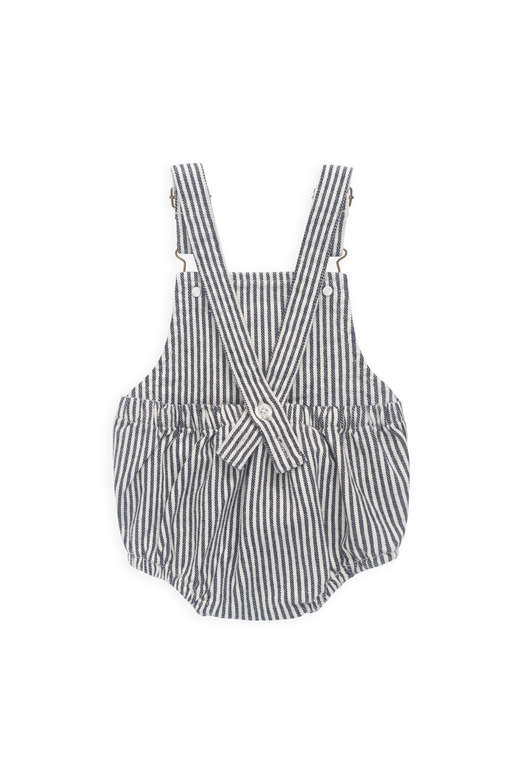 Combinaison Bébé Rayée Marin Vintage en Coton-Élasthanne, Bretelles Ajustables & Boutons-Pression, 0M–3A