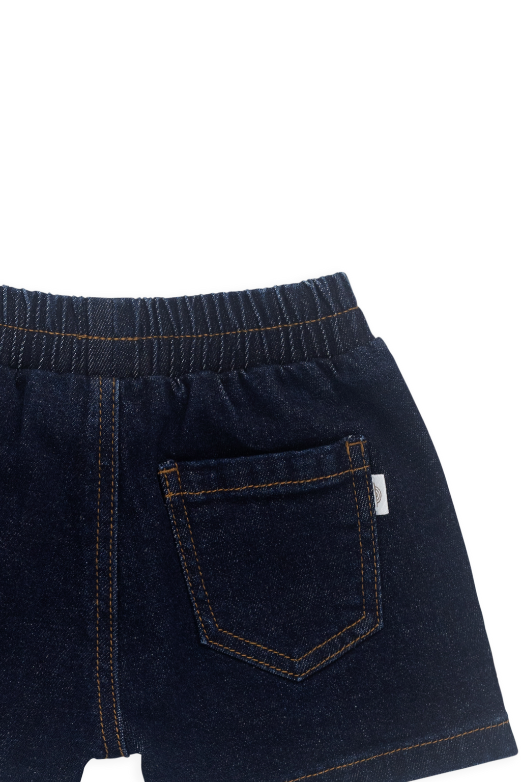 Short en jean indigo décontracté en coton pour enfants de 6 mois à 6 ans, taille élastique et poches