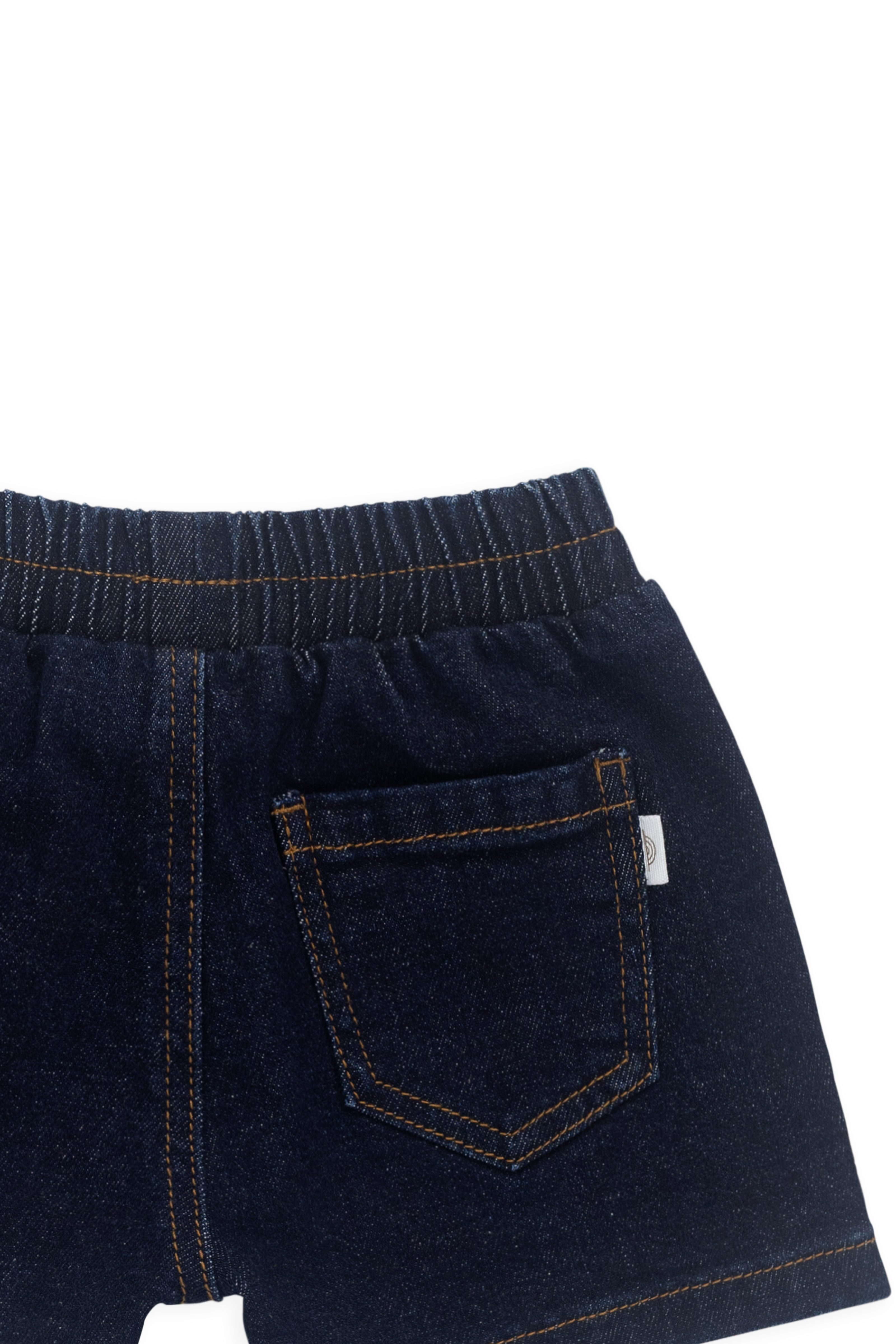 Short en jean indigo décontracté en coton pour enfants de 6 mois à 6 ans, taille élastique et poches