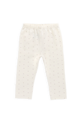 Legging Quotidien En Coton Biologique Avec Imprimé Cerises Crème Ludique Et Taille Élastiquée Pour Filles (Naissance–10 Ans)