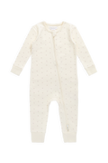 Combinaison en coton biologique à imprimé cerises Sweet Cream, avec fermeture éclair sur le devant et poignets côtelés, pour dormir et jouer, 0–3 ans