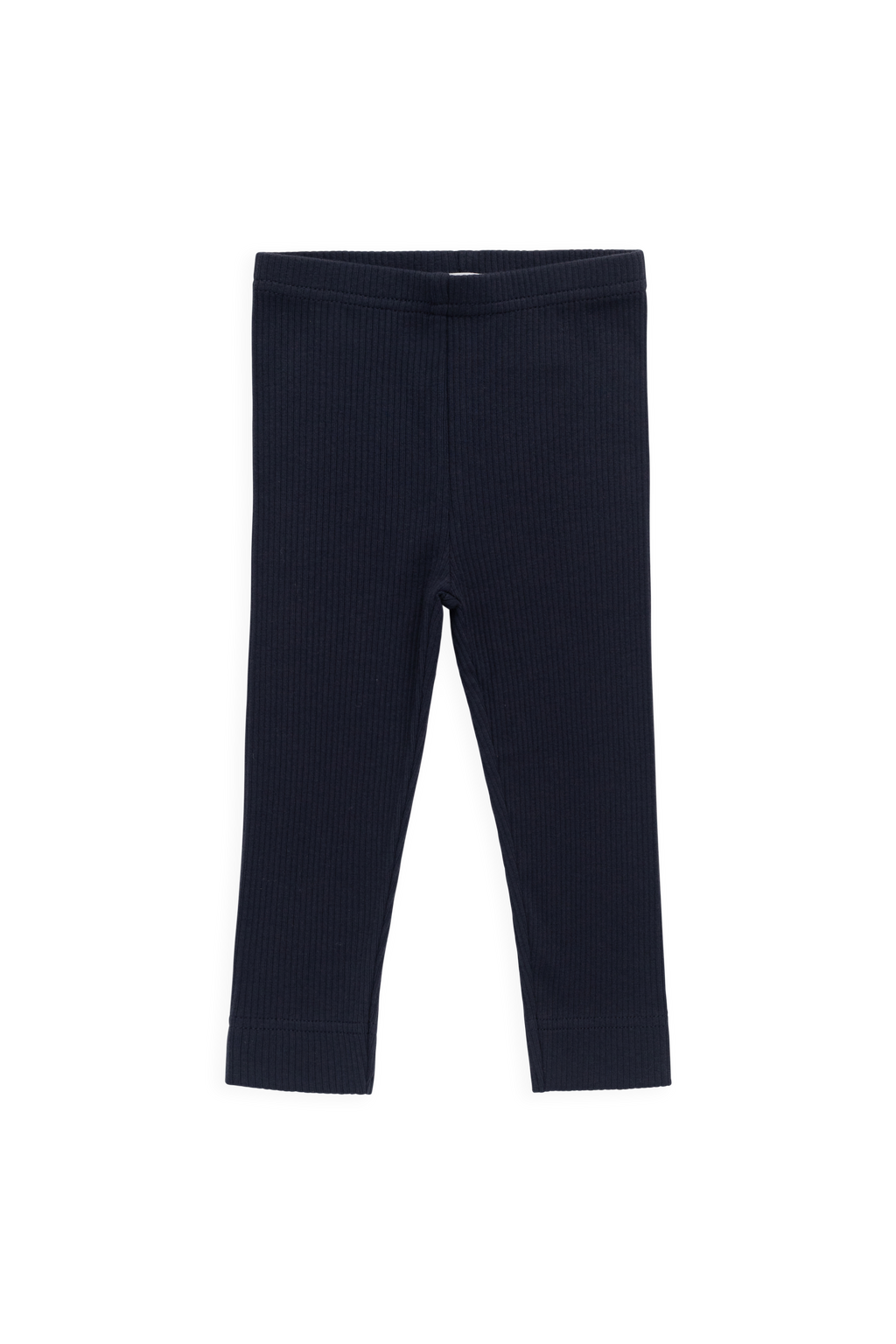 Legging polyvalent côtelé en coton modal biologique bleu marine, avec ceinture élastique, pour toutes les saisons 0M-10A