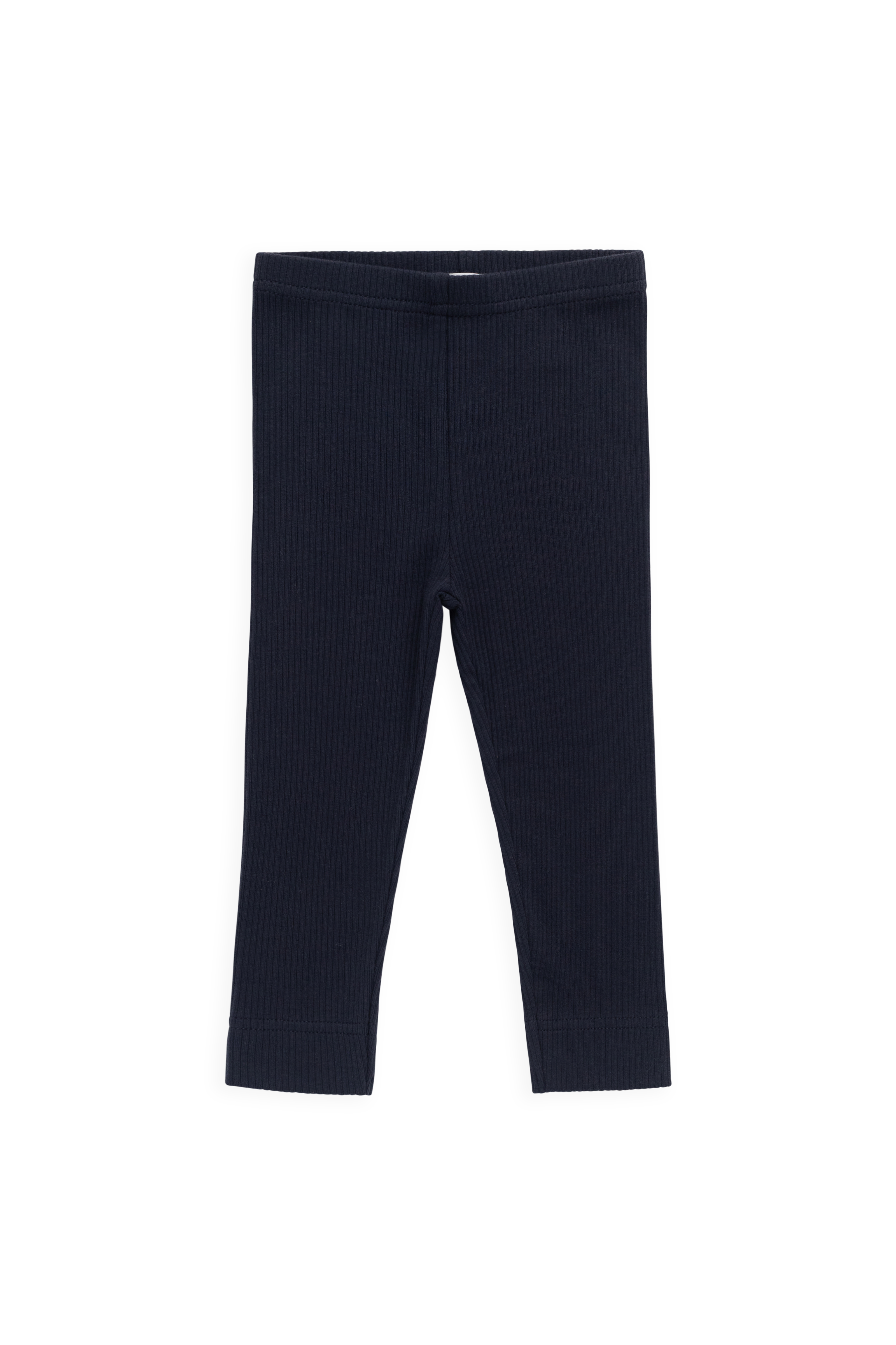 Legging polyvalent côtelé en coton modal biologique bleu marine, avec ceinture élastique, pour toutes les saisons 0M-10A