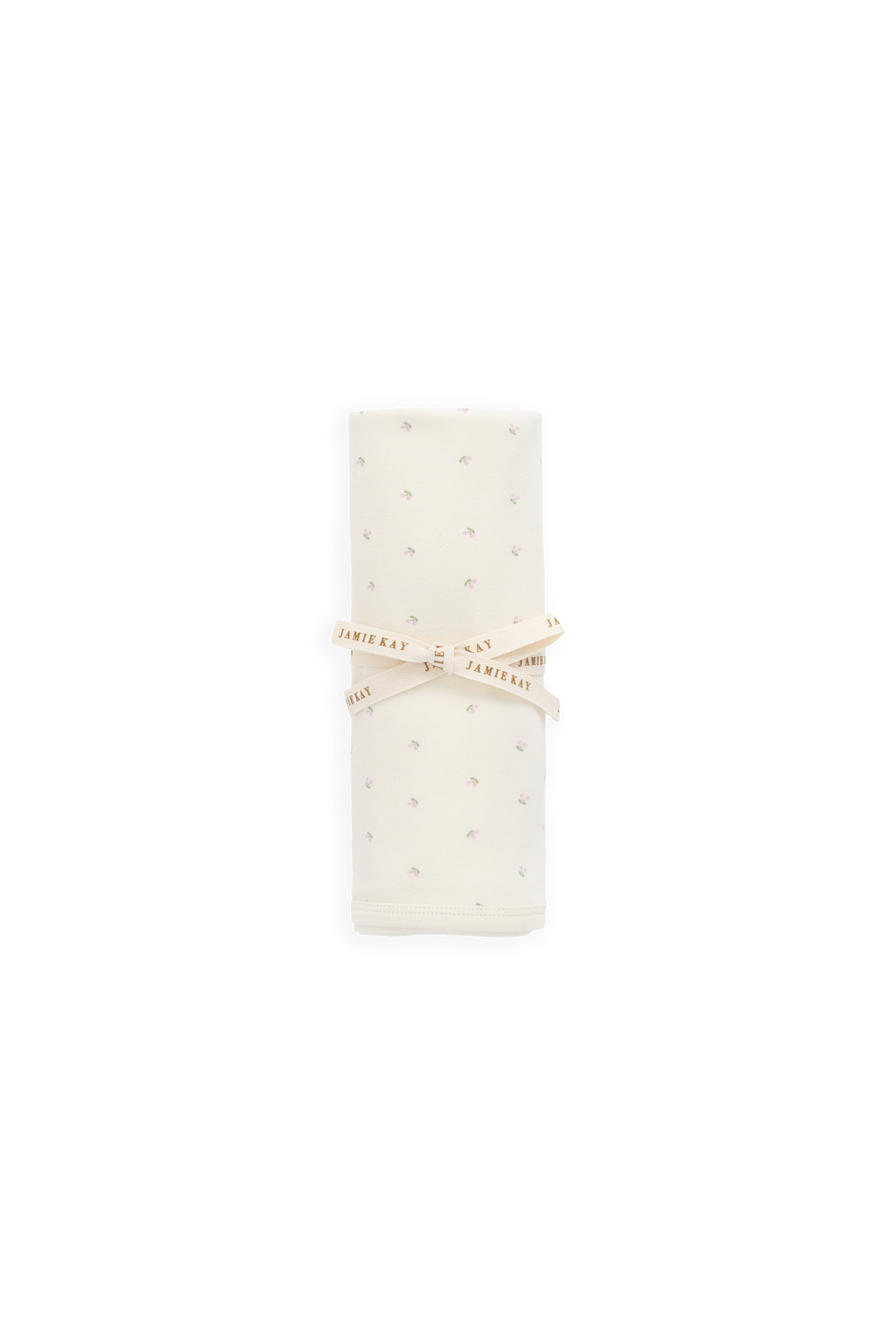 Couverture Bébé en Coton Bio 100% Crème Délcate Imprimé Cerises pour la Sieste et la Poussette 39x39