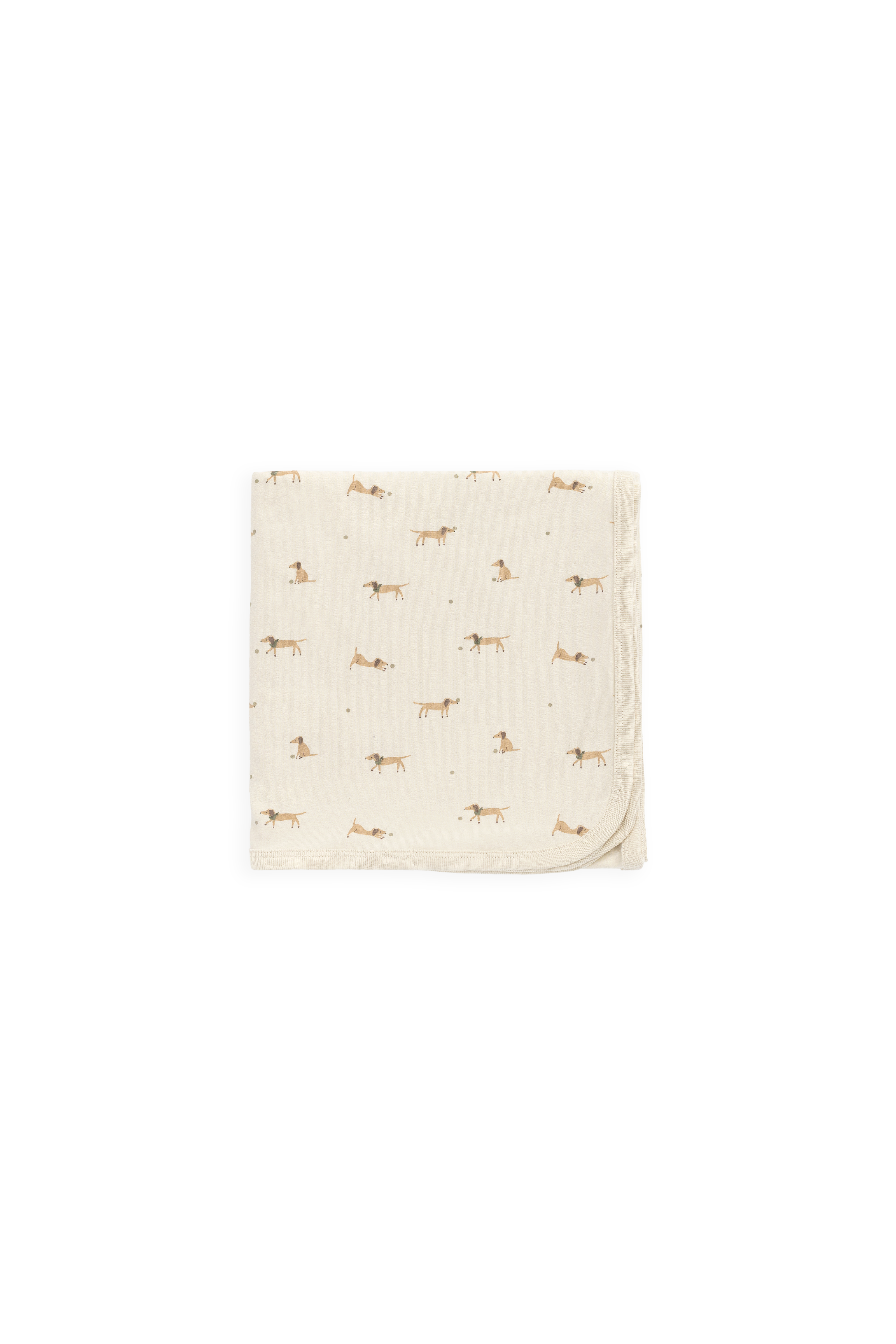 Couverture pour bébé en coton 100 % biologique imprimé manioc Sweet Cream Play Ball pour la sieste et la poussette 39x39