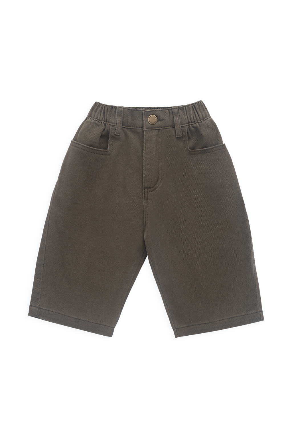 Pantalon droit classique en velours côtelé, coloris chaud, coton-élasthanne avec taille élastiquée pour enfants 6M–8A