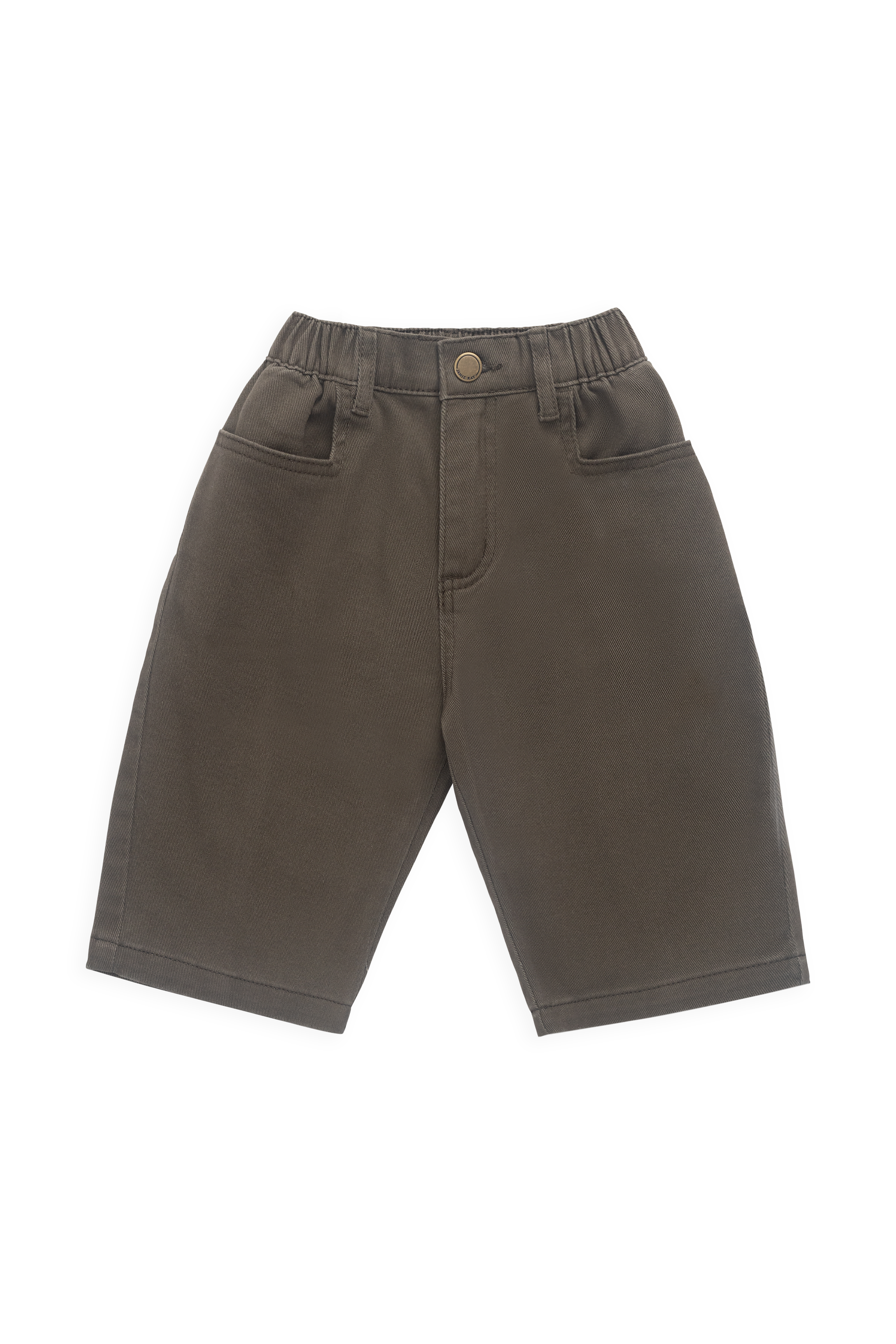 Pantalon droit classique en velours côtelé, coloris chaud, coton-élasthanne avec taille élastiquée pour enfants 6M–8A