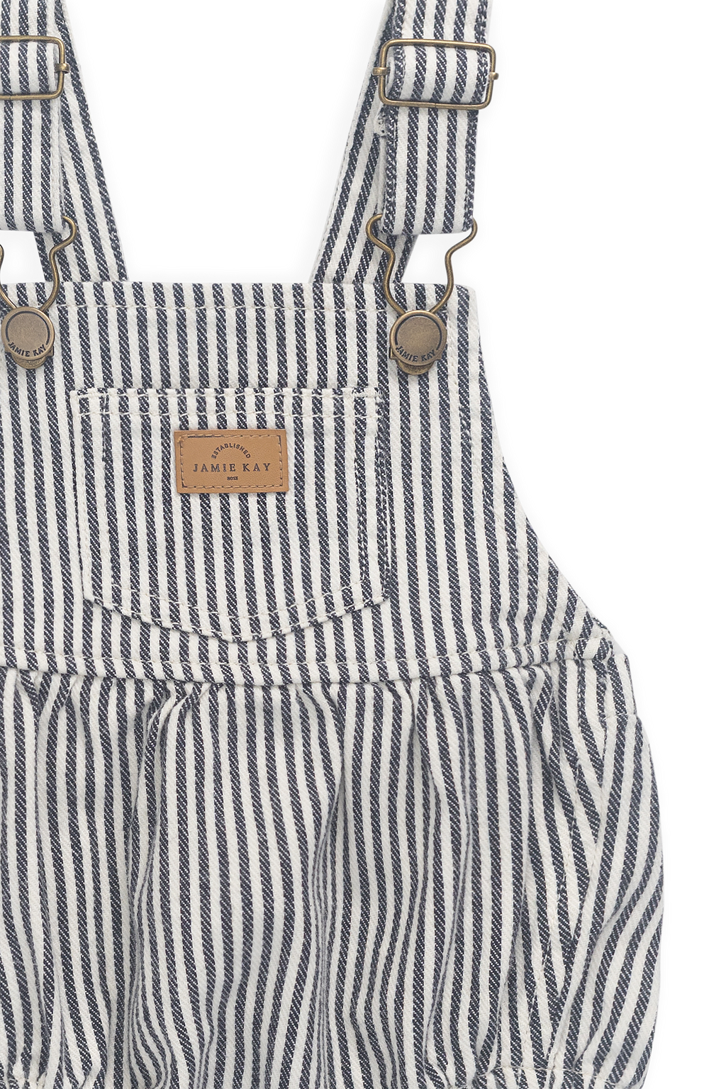 Combinaison Bébé Rayée Marin Vintage en Coton-Élasthanne, Bretelles Ajustables & Boutons-Pression, 0M–3A
