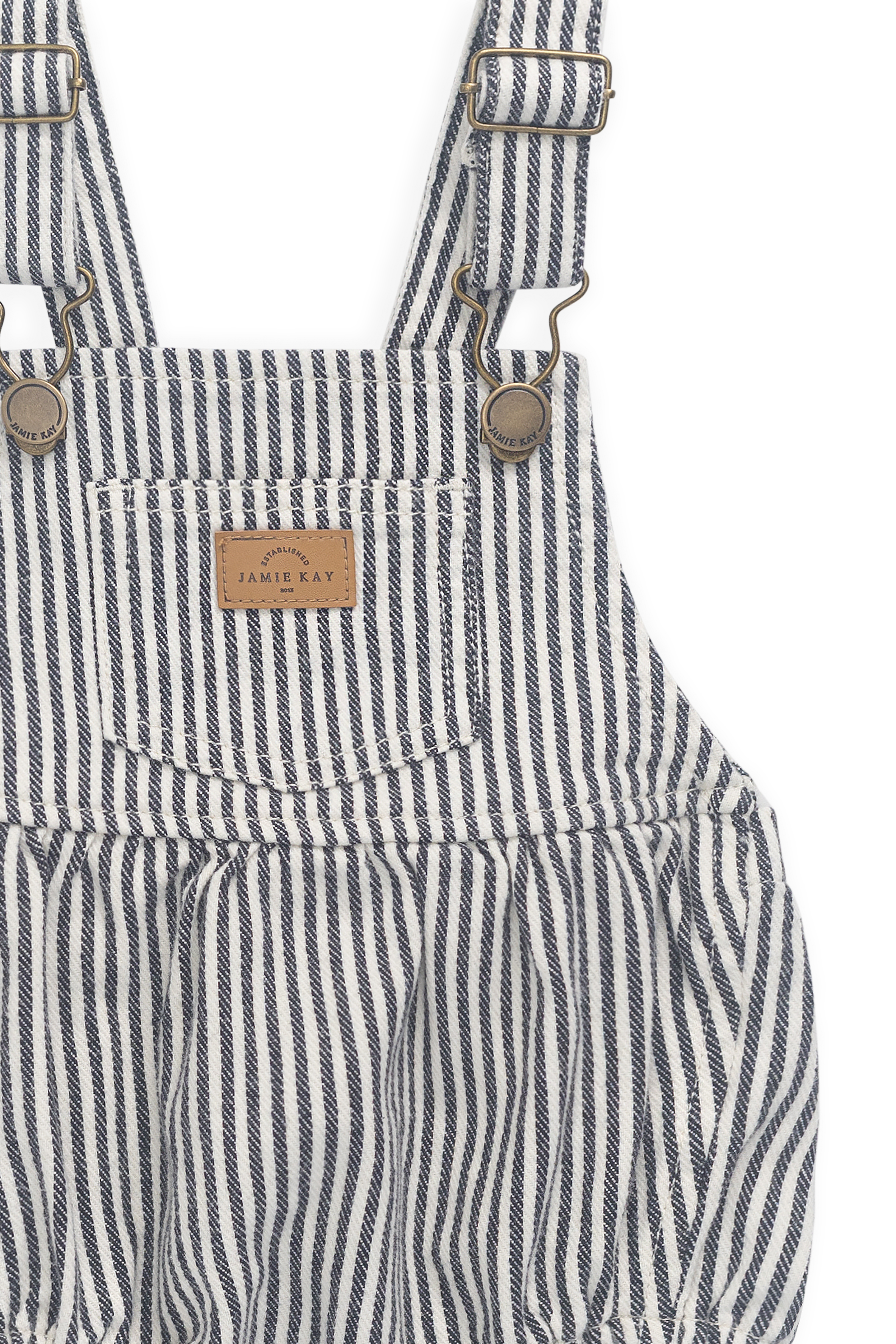 Combinaison Bébé Rayée Marin Vintage en Coton-Élasthanne, Bretelles Ajustables & Boutons-Pression, 0M–3A