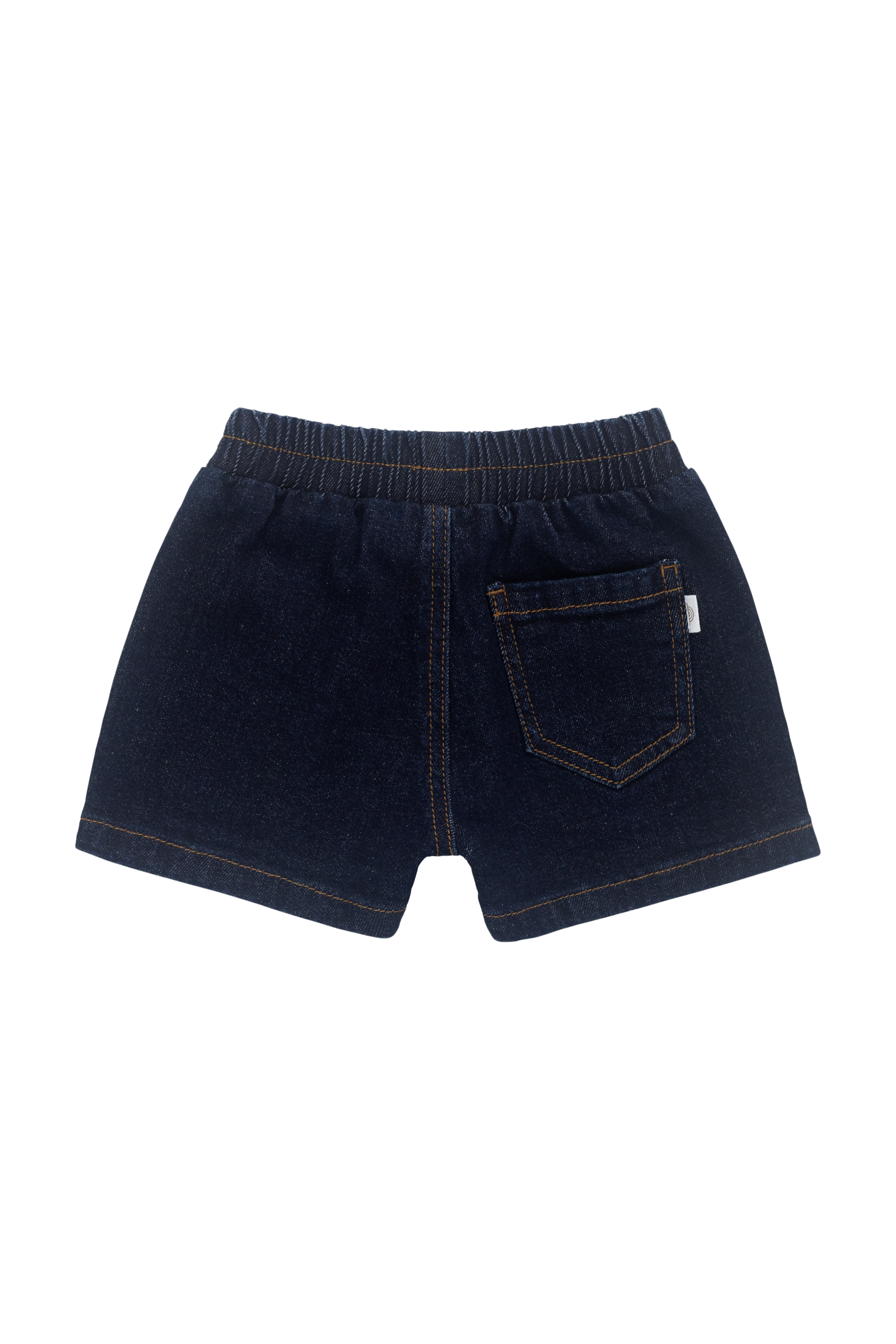 Short en jean indigo décontracté en coton pour enfants de 6 mois à 6 ans, taille élastique et poches